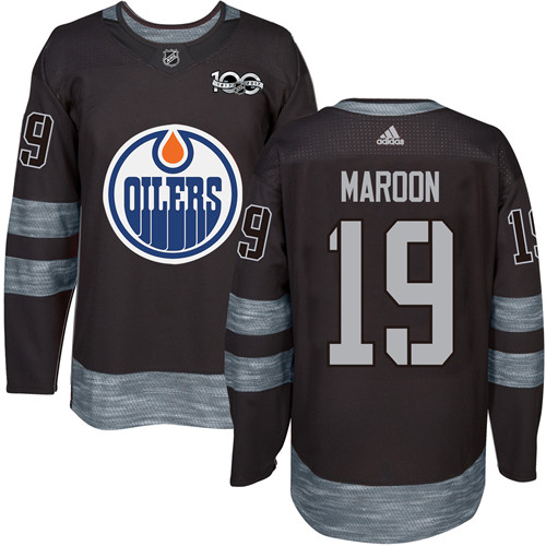 Adidas Oilers #19 Patrick Maroon Black 1917-100th Anniversary Stitched NHL Jersey